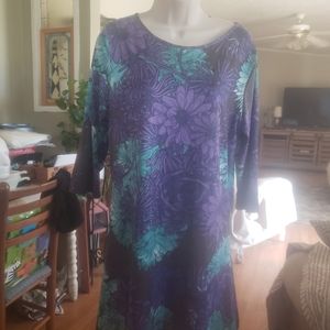 Womens Long Top Azalea Size XL Spandex Blend Purple Long Top